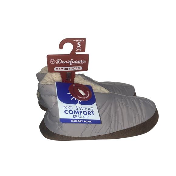 Dearfoams Women’s Gray Shoes/Slippers Size S (5-6) The Original Warm Up - Picture 2 of 7